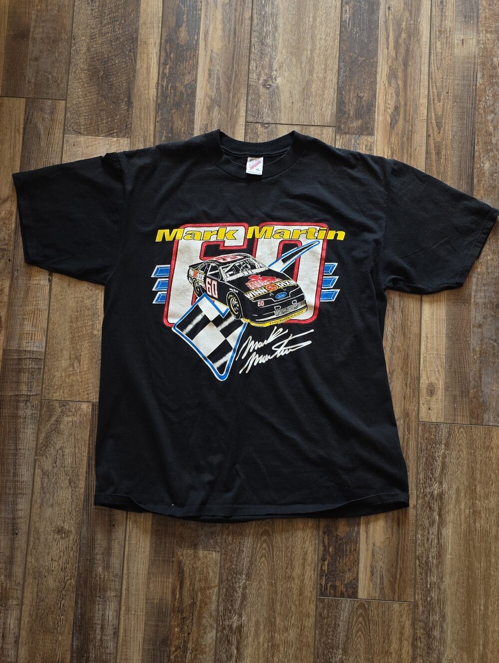 Jerzees - Vintage Mark Martin Racing Tee - XL - Black